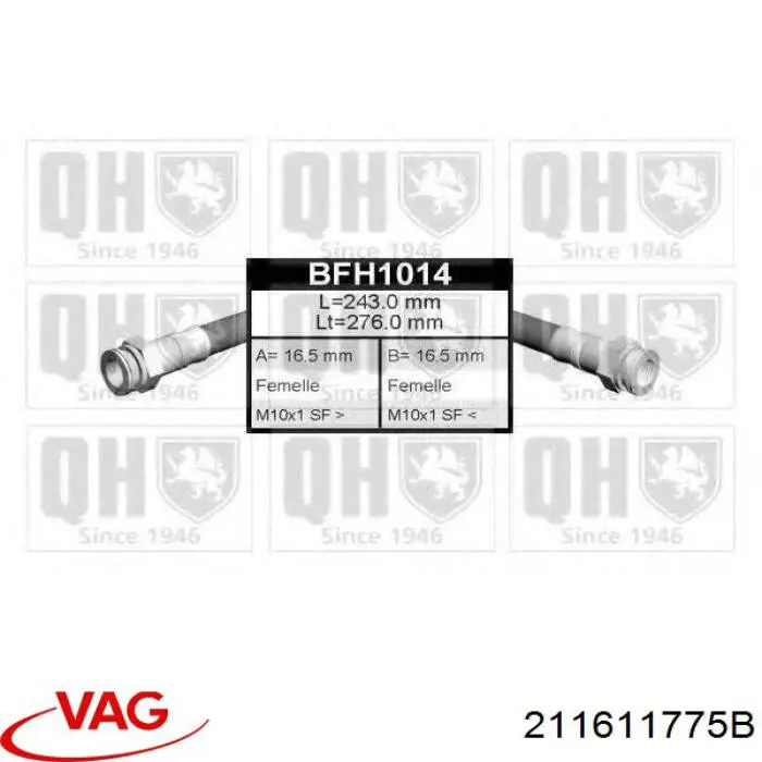 Труба VAG 211611775B ціна, від 4.82 USD