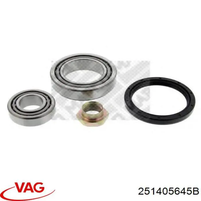 Купити 251405645B VAG Передній підшипник колеса