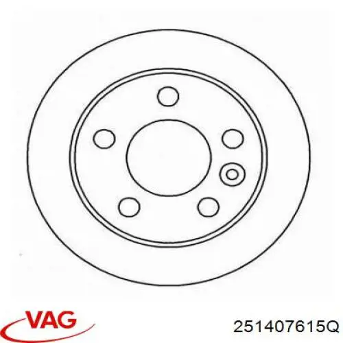 Диск переднього гальма VAG 251407615Q ціна, від 32.62 USD