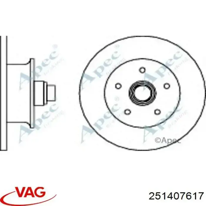 251407617 VAG Гальмо дискове переднє