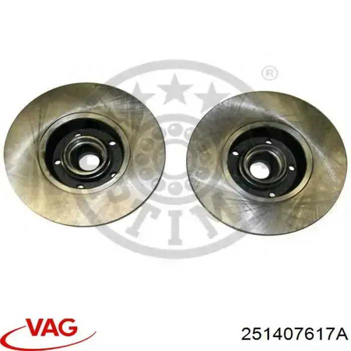 Диск переднього гальма VAG 251407617A ціна, від 48.08 USD