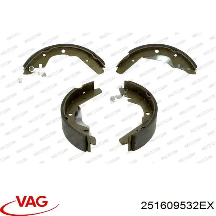 Колодки гальмові задні, барабанні VAG 251609532EX ціна, від 25.59 USD