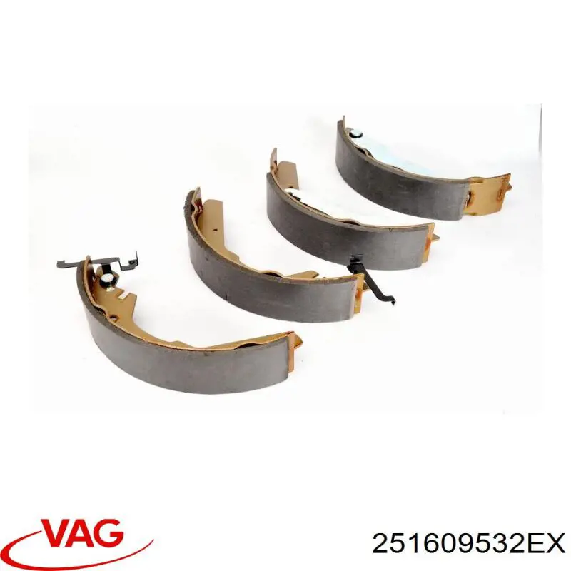 251609532EX VAG Колодки гальмівні задні, барабанні