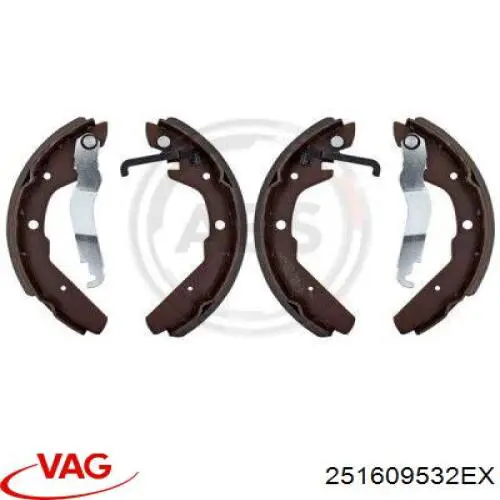 Колодки гальмові задні, барабанні 251609532EX VAG