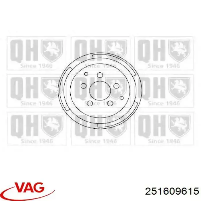 251609615 VAG Барабан гальмівний задній