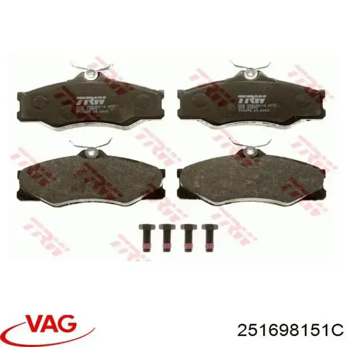 Гальмівні колодки VAG 251698151C ціна, від 20.02 USD