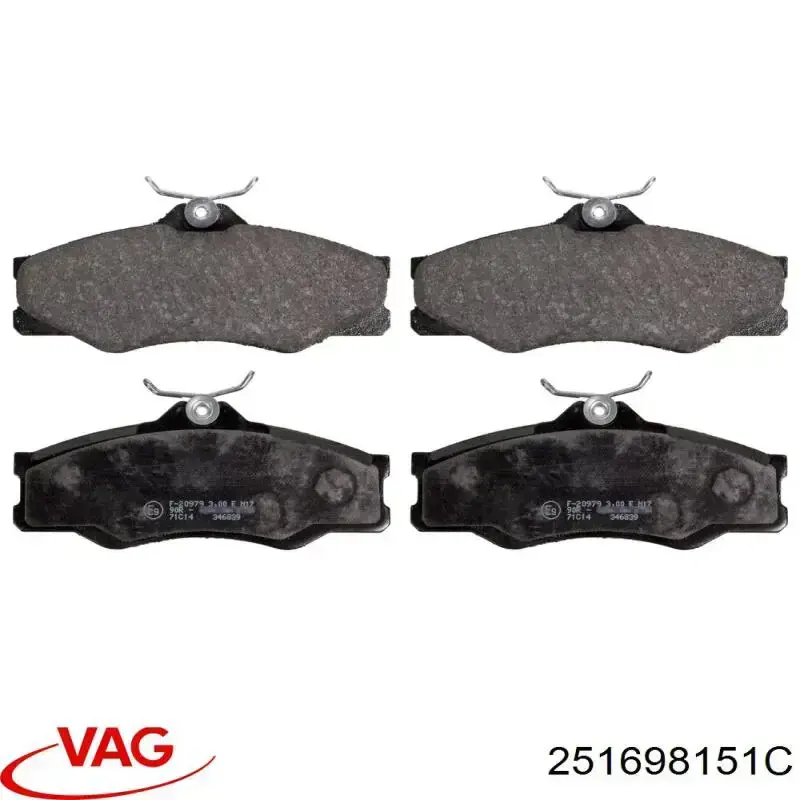 Купити 251698151C VAG Колодки гальмівні передні, дискові