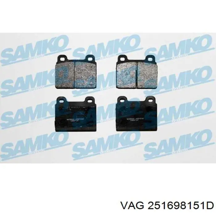 Гальмівні колодки VAG 251698151D ціна, від 15.79 USD