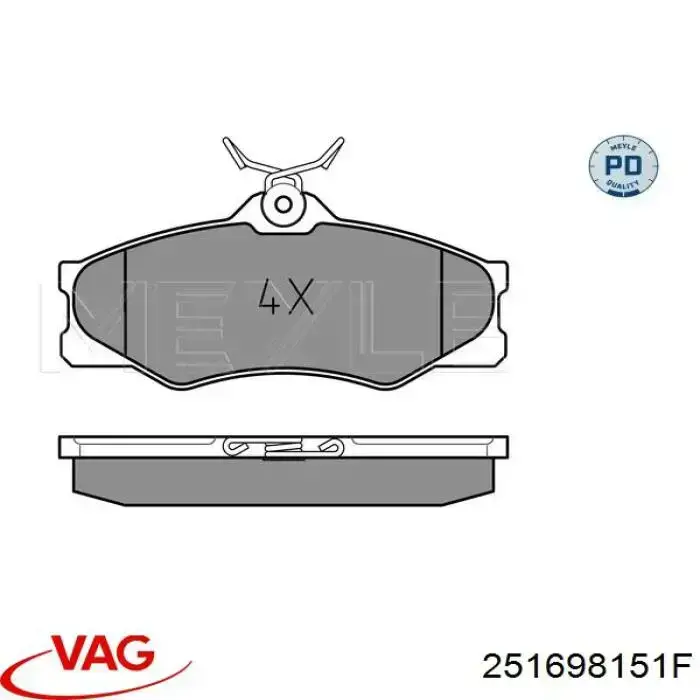 Передні тормозні колодки 251698151F VAG