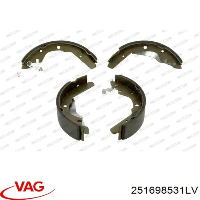 Колодки гальмові задні, барабанні 251698531LV VAG
