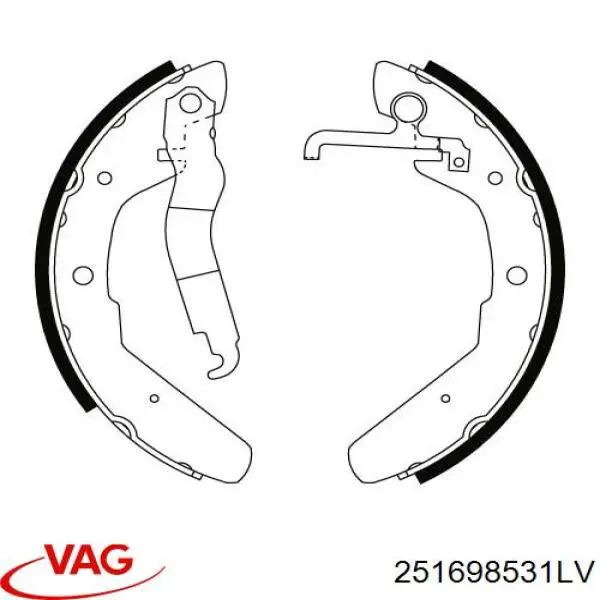 251698531LV VAG Колодки гальмівні задні, барабанні