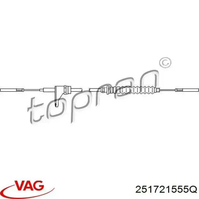 Трос газу Hans Pries (Topran) 103300015 ціна, від 7.34 USD