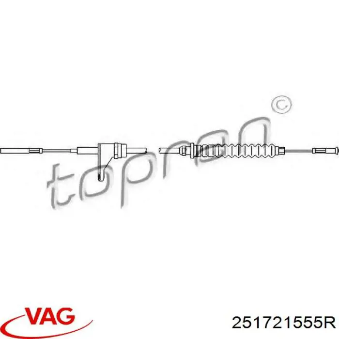 Трос газу VAG 251721555R ціна, від 8.24 USD