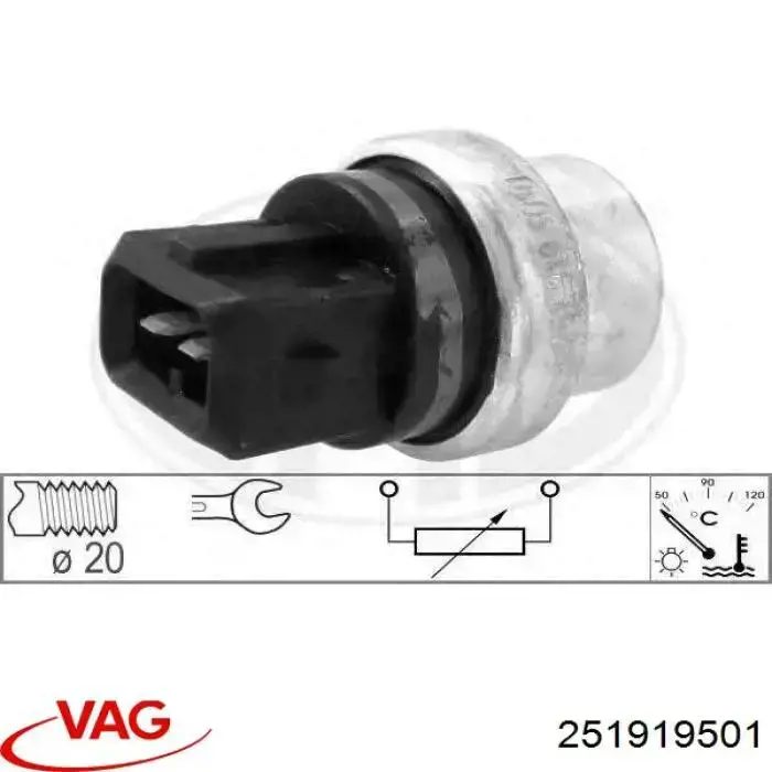 Датчик температури охолоджувальної рідини VAG 251919501