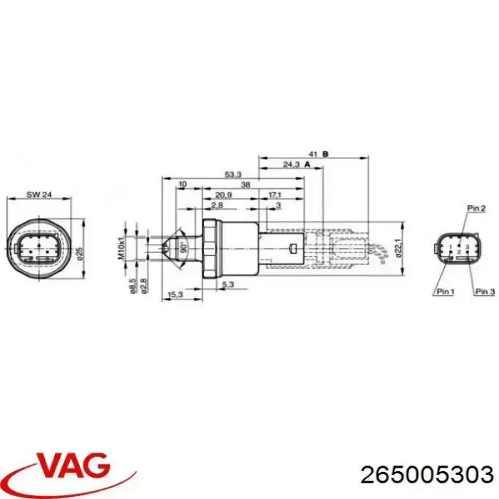 265005303 VAG Датчик тиску гальмівної рідини