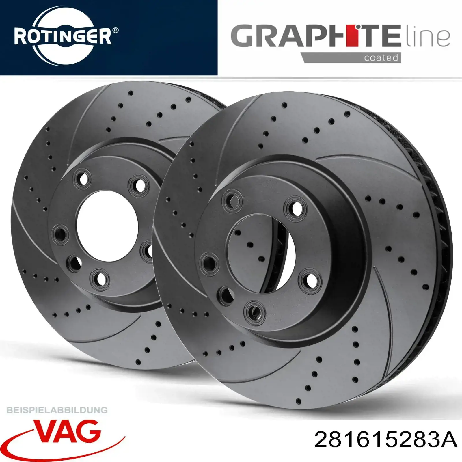 Диск гальмівний передній VAG 281615283A