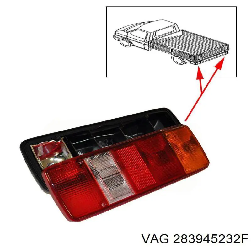 Ліхтар задній лівий 283945232F VAG