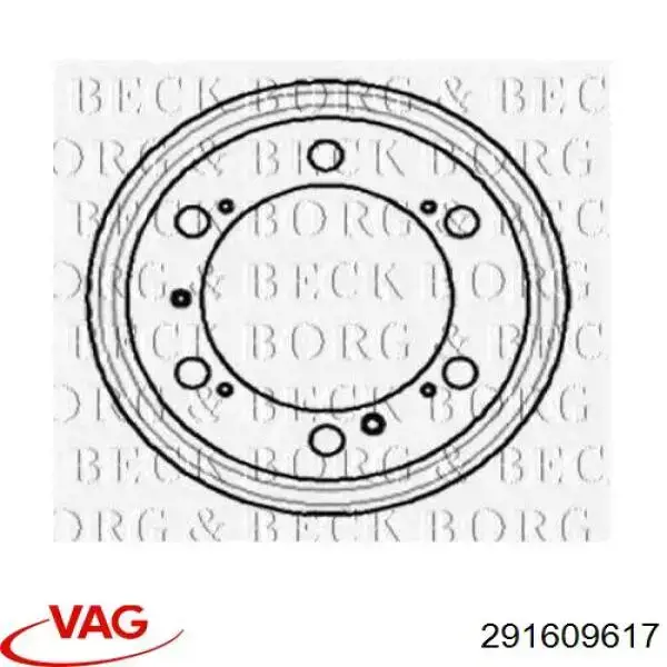 Купити 291609617 VAG Барабан гальмівний задній