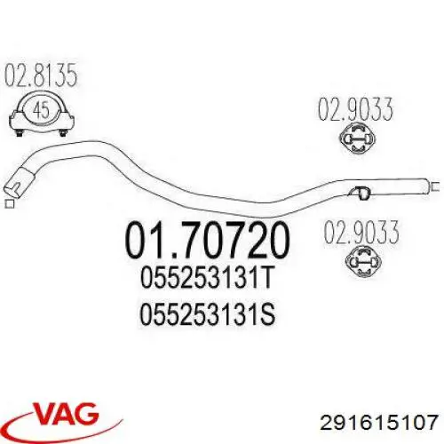 Супорт гальмівний передній лівий VAG 291615107 ціна, від 71.96 USD