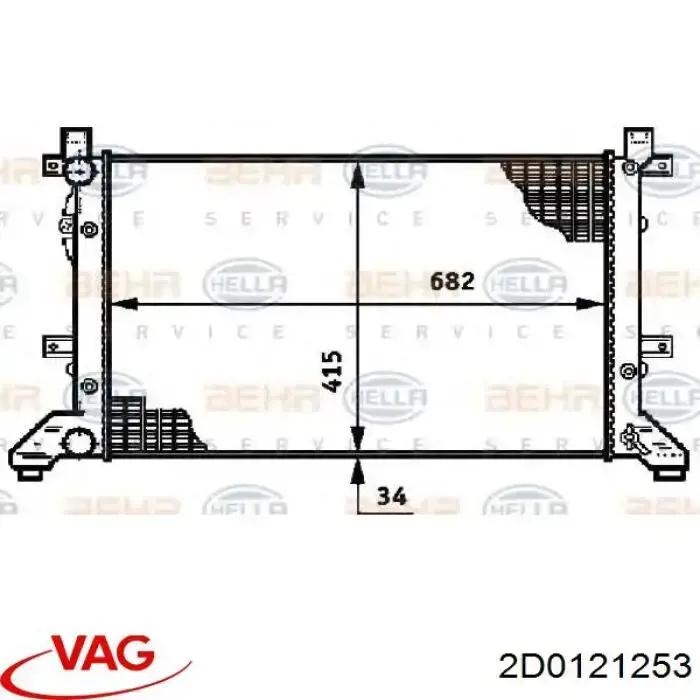 Радіатор основний VAG 2D0121253 ціна, від 68.11 USD