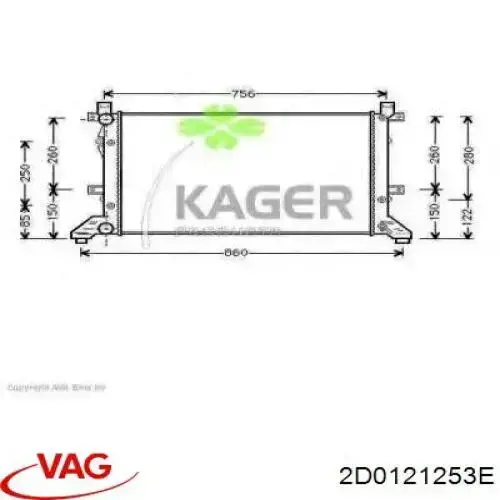 Радіатор основний VAG 2D0121253E ціна, від 50.62 USD