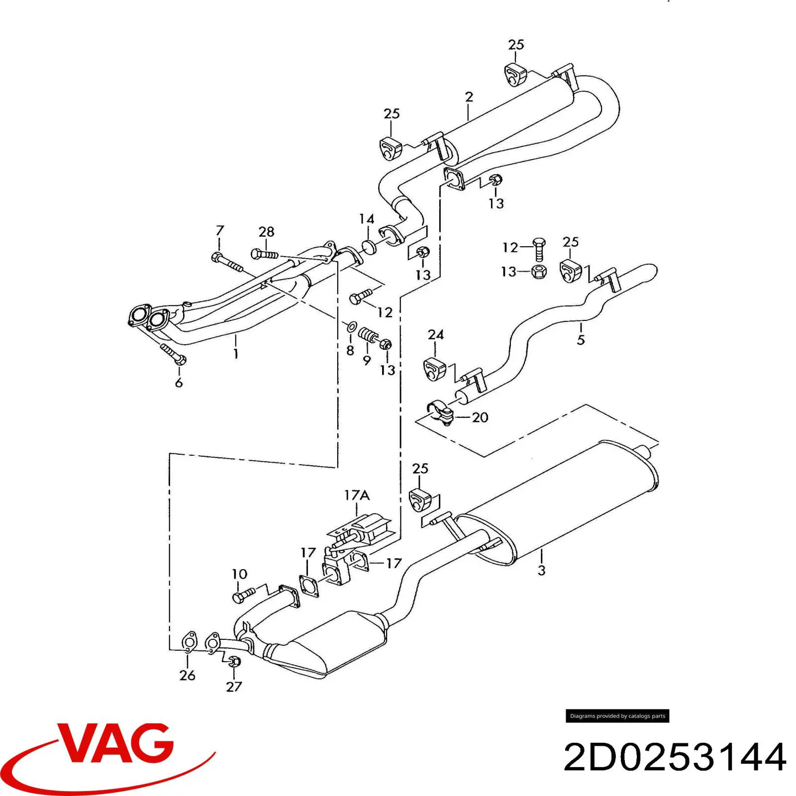 Подушка кріплення глушника VAG 2D0253144 ціна, від 2.13 USD
