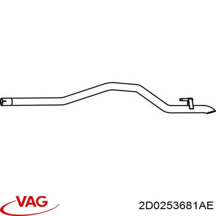 2D0253681AE VAG Штани глушника передні