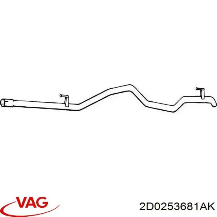 Купити 2D0253681AK VAG Вихлоп