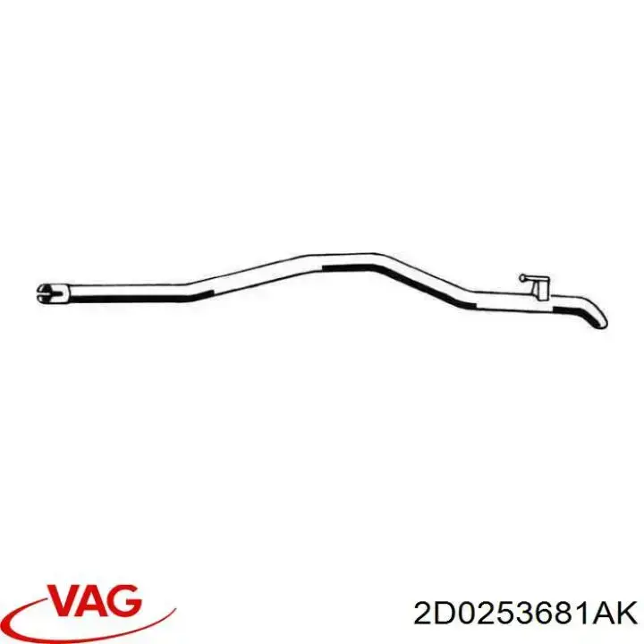 Вихлопна труба VAG 2D0253681AK ціна, від 29.06 USD