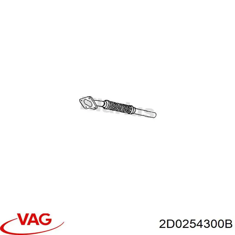 Купити 2D0254300B VAG Труба приймальна (штани) глушника, передня