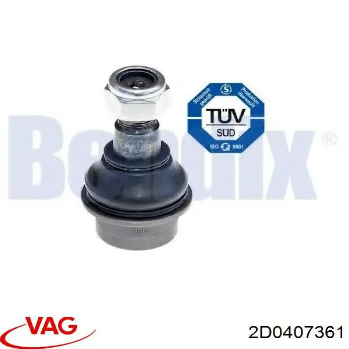 Кульова опора, нижня VAG 2D0407361 ціна, від 10.09 USD