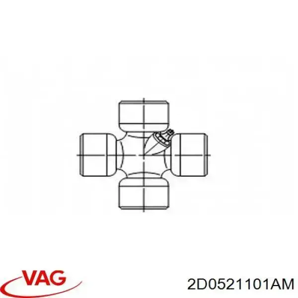 Вал карданний задній, у зборі VAG 2D0521101AM ціна, від 361.79 USD