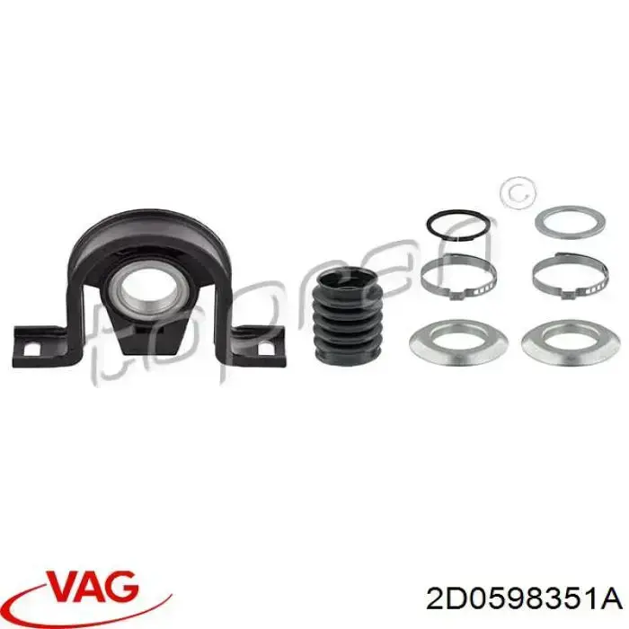 Купити 2D0598351A VAG Підвісний підшипник карданного валу
