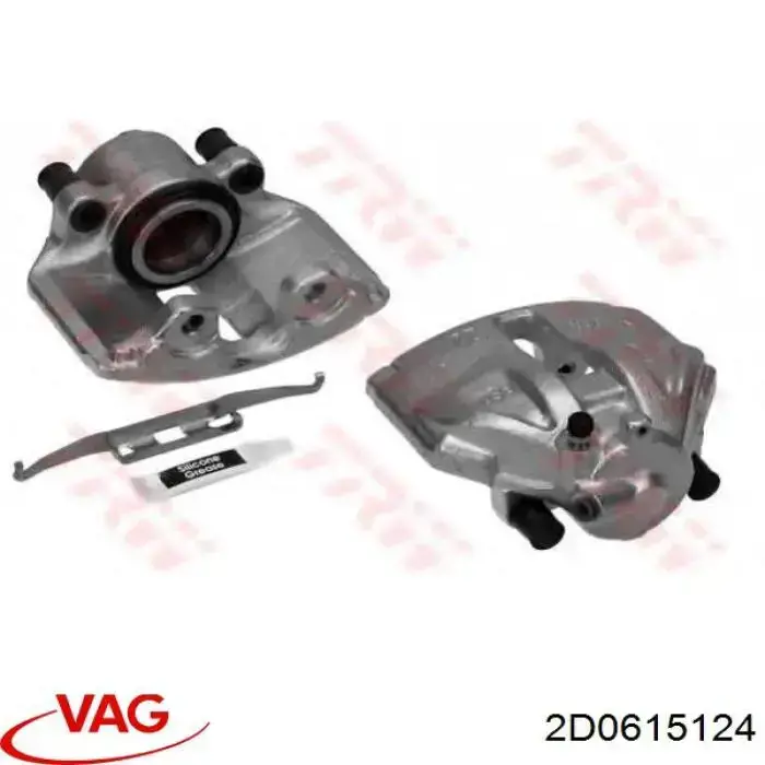 Супорт гальмівний передній правий VAG 2D0615124 ціна, від 41.29 USD