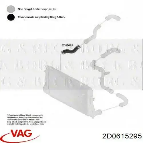 Комплект пружинок кріплення дискових колодок, передніх 2D0615295 VAG