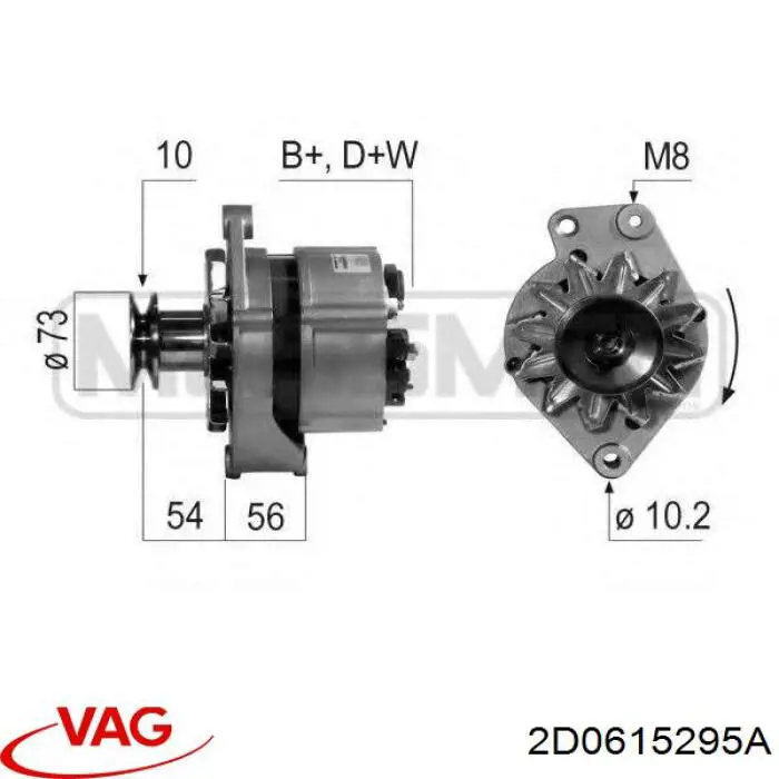  VAG 2D0615295A ціна, від 6.32 USD