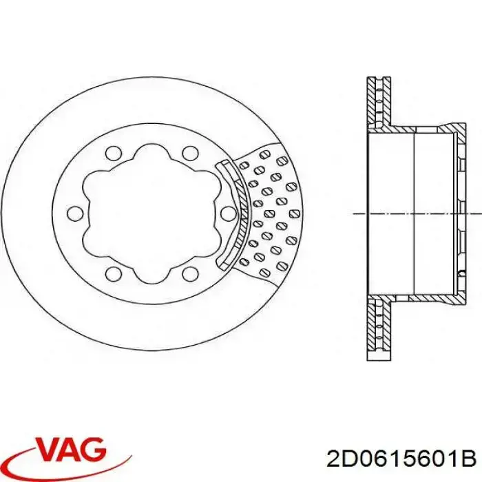 Задні дискові гальма VAG 2D0615601B ціна, від 42.69 USD