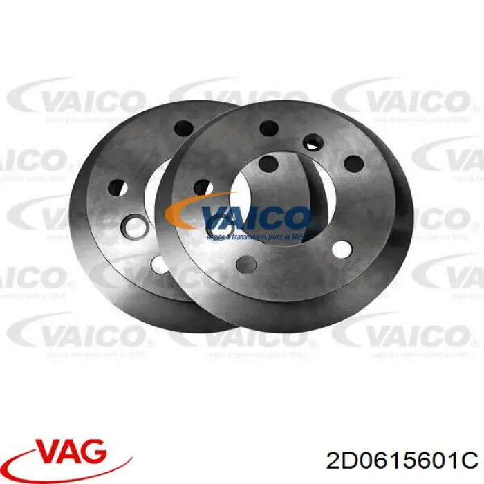 2D0615601C VAG диск гальмівний задній
