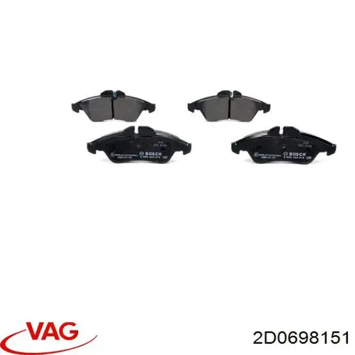 Гальмівні колодки VAG 2D0698151 ціна, від 19.65 USD