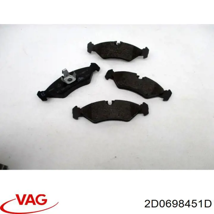Задні гальмівні колодки VAG 2D0698451D ціна, від 16.65 USD