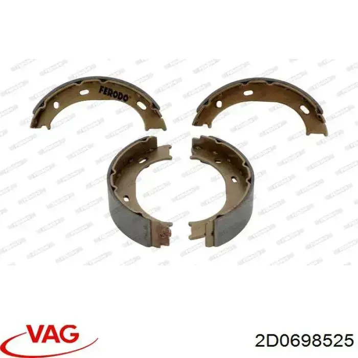 Колодки ручника 2D0698525 VAG