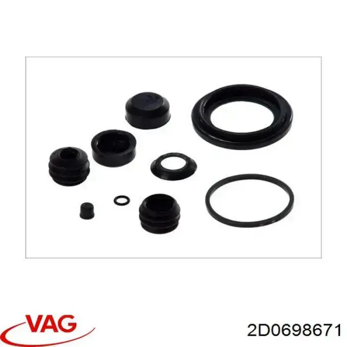 Ремкомплект супорту гальмівного заднього VAG 2D0698671 ціна, від 44.17 USD