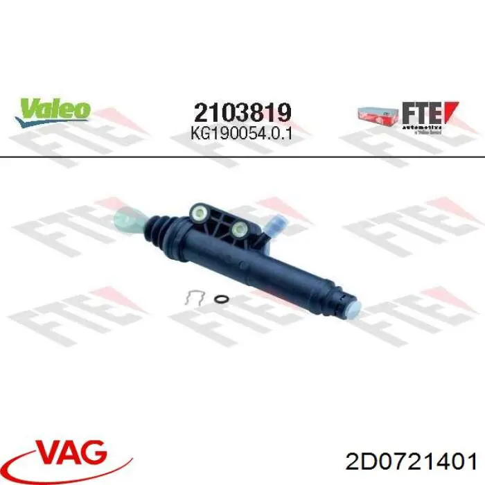 2D0721401 VAG Циліндр зчеплення, головний