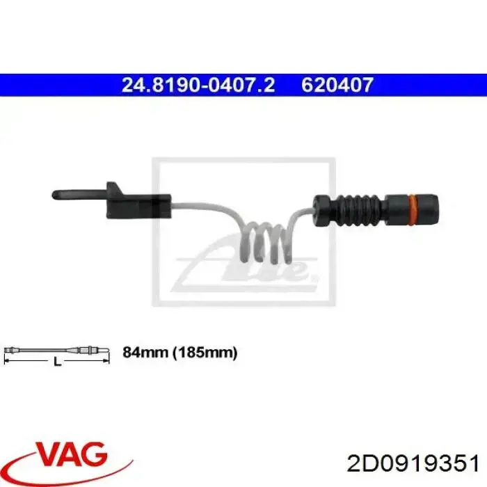 2D0919351 VAG Датчик зносу гальмівних колодок