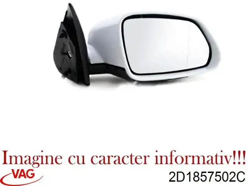 Праве бокове дзеркало VAG 2D1857502C