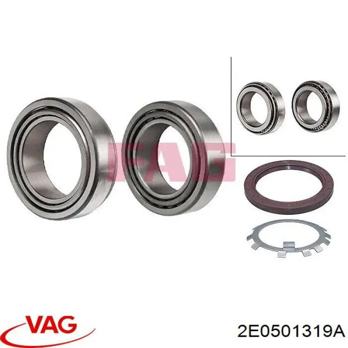 Підшипник маточини задньої VAG 2E0501319A ціна, від 27.98 USD