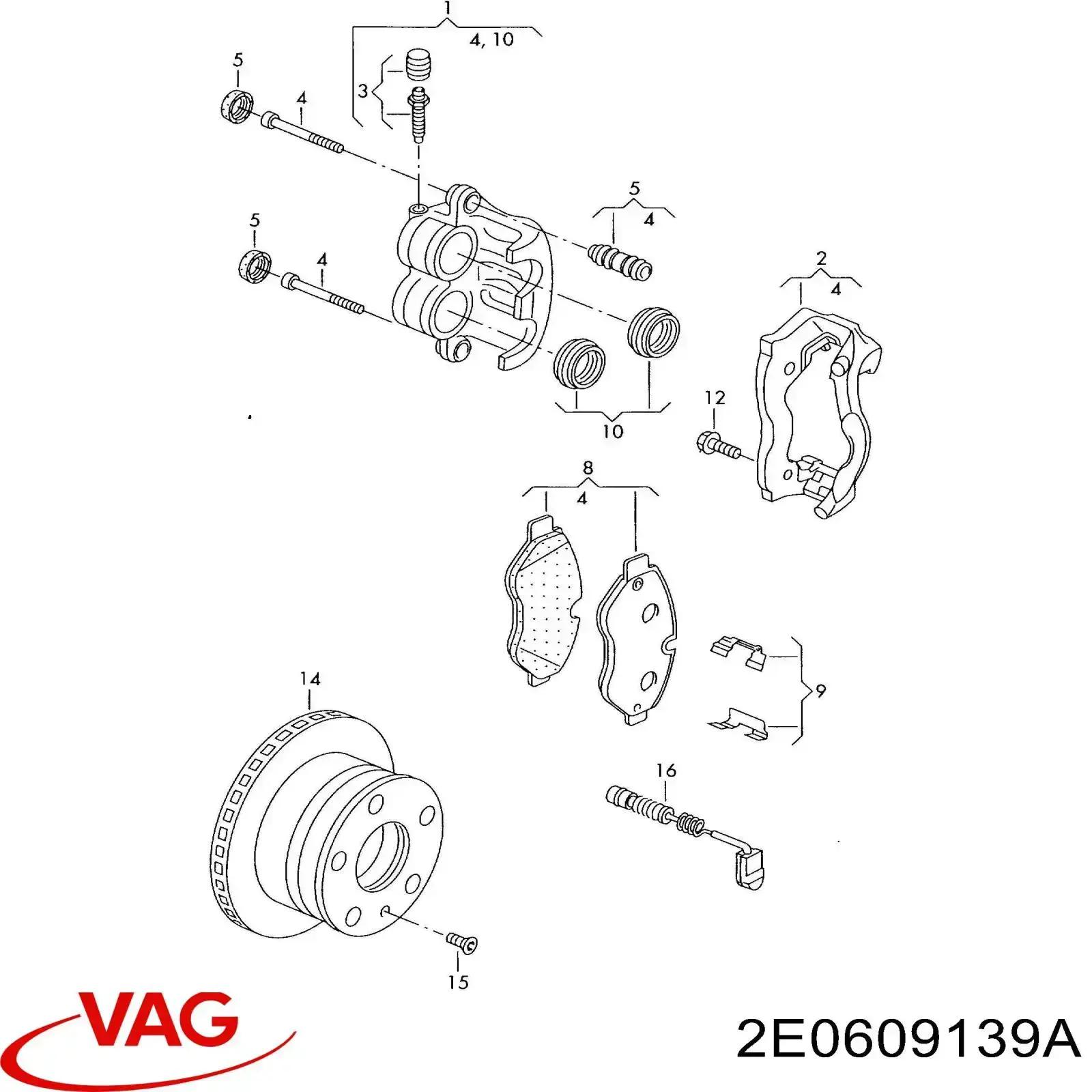 Скоба супорту переднього Volkswagen Crafter 30-50 (2E) (Фольцваген Крафтер)