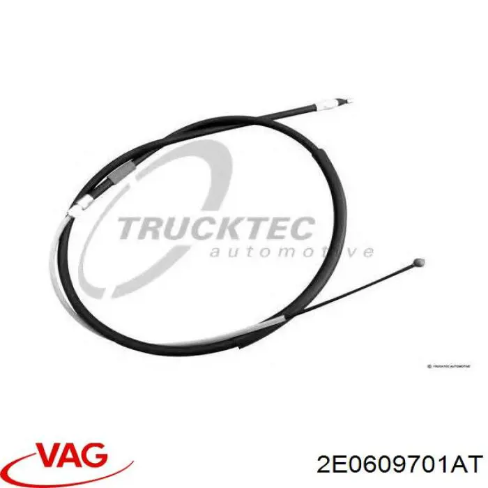 Трос стоянкового гальма передній VAG 2E0609701AT ціна, від 12.39 USD