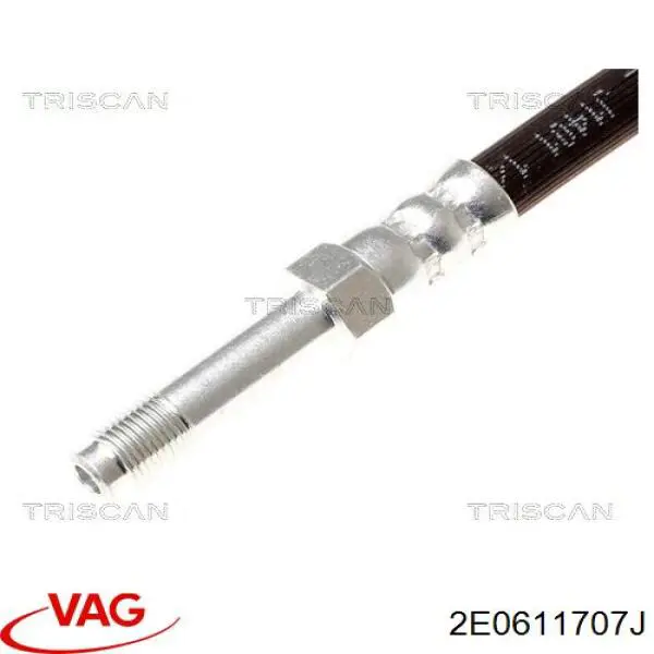 Шланг гальмівний передній VAG 2E0611707J ціна, від 10.13 USD