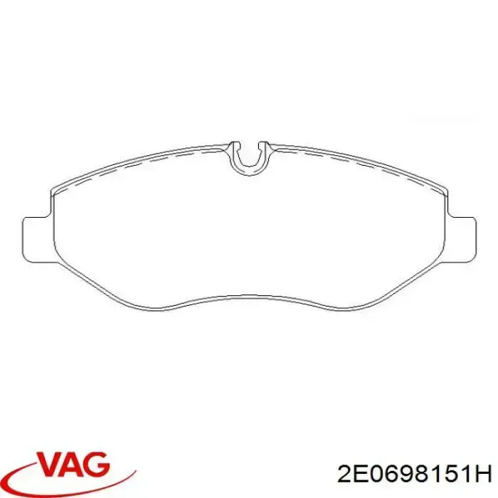 Передні тормозні колодки 2E0698151H VAG